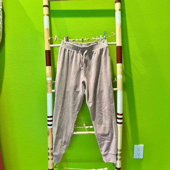 Kids Pink Velvet Sweatpants - Picture 1 of 2